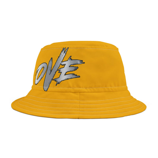 Vibrant Love Bucket Hat, Trendy AOP Hat, Summer Accessory, Gift for Him and Her, Festival Headwear, Fashion Statement Bucket Hat