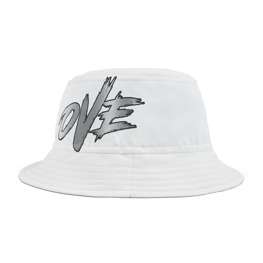Stylish Bucket Hat with Love Graphic, Fashion Accessory, Summer Essential, Gift for Her, Trendy Headwear