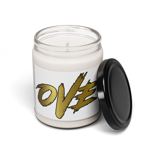 Scented Soy Candle with 'OVE' Design, Relaxing Home Fragrance, Eco-Friendly Gift, Aromatherapy Candle, Ideal for Celebrations, Self-Care
