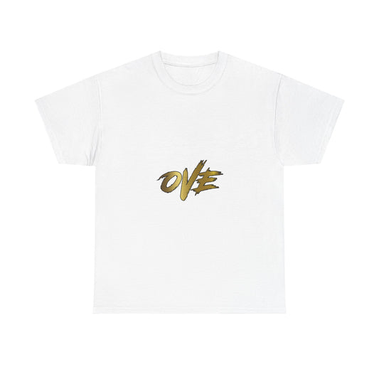 Stylish Unisex Cotton Tee with 'OVE' Design, Casual Wear, Gift for Him/Her, Birthday Outfit, Streetwear Fashion