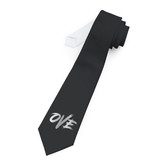 Modern Graphic Necktie with 'OVE' Design | Stylish Tie for Men, Formal Wear, Gifts for Him, Fashion accessories, Business Attire